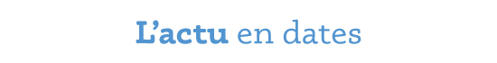 L'actu en dates