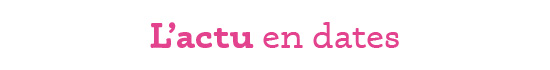 L'actu en dates