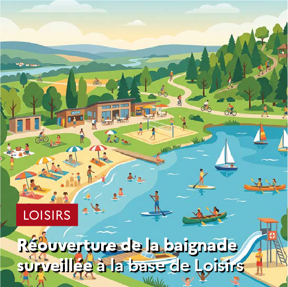 Réouverture de la baignade surveillée à la Base de loisirs