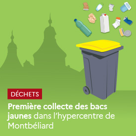 Tout l’hypercentre de Montbéliard est désormais doté de bacs jaunes