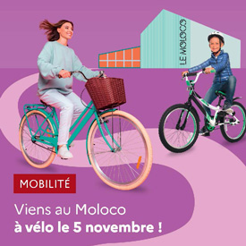 Je vais au moloco à vélo